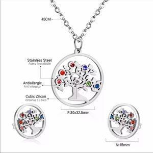 FAMILY TREE ♡ Stainless Steel Necklace GIFT SET